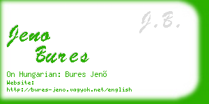 jeno bures business card